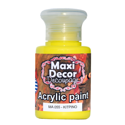 Ακρυλικό Χρώμα 60ml Maxi Decor Κίτρινο MA055_MA055060